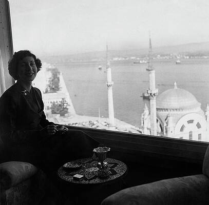 Woman Enjoying View of Istanbul Photograph