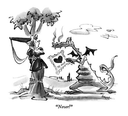 Valentine Drawing - Never by Lee Lorenz