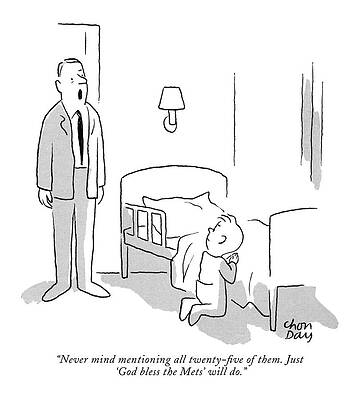 Prayer Drawing - Never Mind Mentioning All Twenty-five Of Them by Chon Day