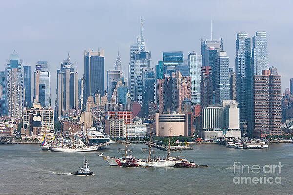 Wall Art featuring the photograph New York City Parade Of Sail I by Clarence Holmes