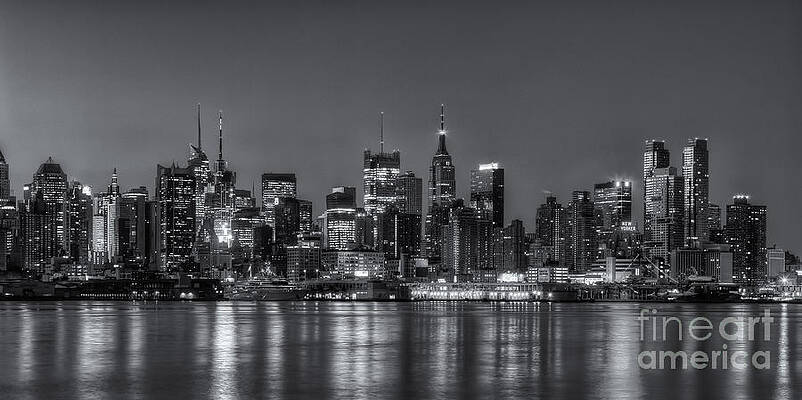 Wall Art featuring the photograph New York City Skyline Morning Twilight XVIII by Clarence Holmes