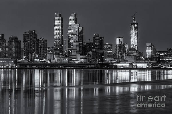 Wall Art featuring the photograph New York City West Side Morning Twilight IV by Clarence Holmes