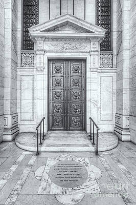 Wall Art featuring the photograph New York Public Library Entrance II by Clarence Holmes