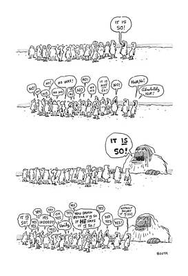 Crowd Convinced by a Giant Wall Art