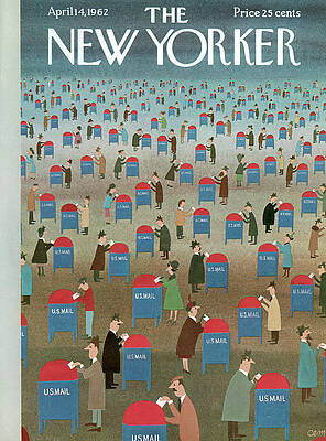 Busy New Yorker Mailroom Scene Wall Art