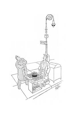 Globe Drawing - New Yorker April 17th, 1943 by George Price