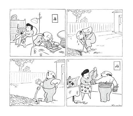 Gardening Drawing - New Yorker April 18th, 1942 by Alfred Frueh