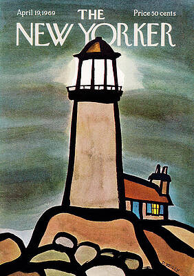 Lighthouse on the New Yorker Cover Wall Art