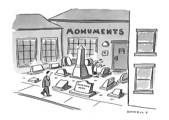 Name Wall Art featuring the drawing New Yorker April 20th, 1998 by Liza Donnelly