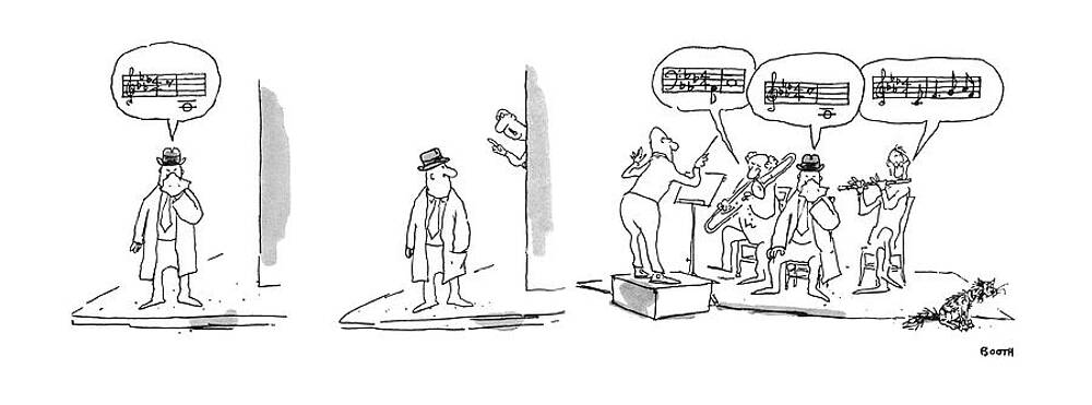 Nose Drawing - New Yorker April 21st, 1975 by George Booth