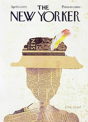 Abstract Silhouette with Newspaper Texture Painting