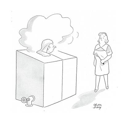 Spa Wall Art featuring the drawing New Yorker April 22nd, 1944 by Chon Day