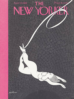 New Yorker Cover with Acrobat Painting