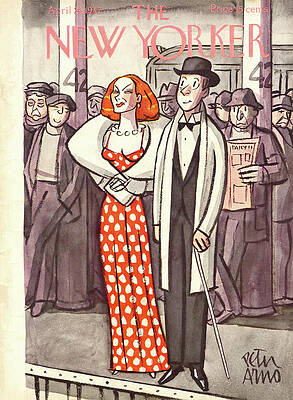 Stylish Couple on New Yorker Cover Wall Art
