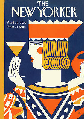 Geometric Woman with Cocktail Wall Art