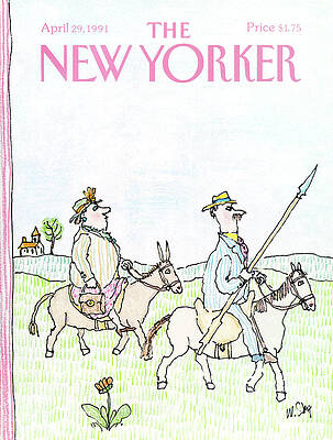 Don Quixote and Sancho Panza Cartoon Painting