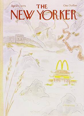 Landscape Architecture Wall Art featuring the painting New Yorker April 2nd 1979 by James Stevenson