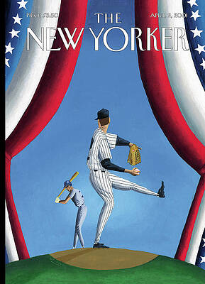 Baseball Scene with Pitcher and Batter Wall Art