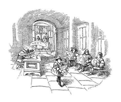 Globe Drawing - New Yorker April 30th, 1990 by John O'Brien