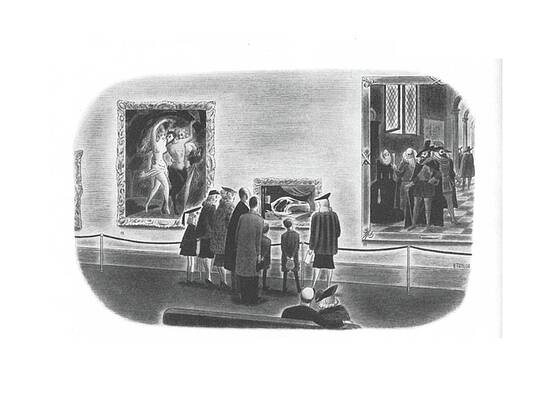 Meat Drawing - New Yorker April 3rd, 1943 by Richard Taylor