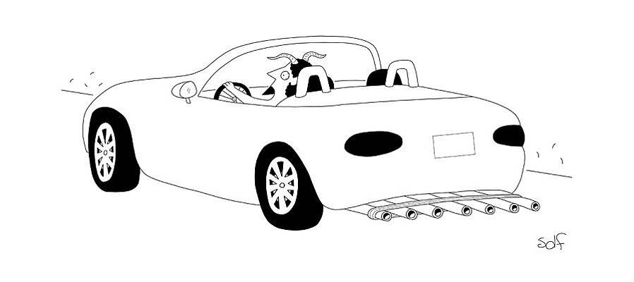 Drive Wall Art featuring the drawing New Yorker April 3rd, 2017 by Seth Fleishman