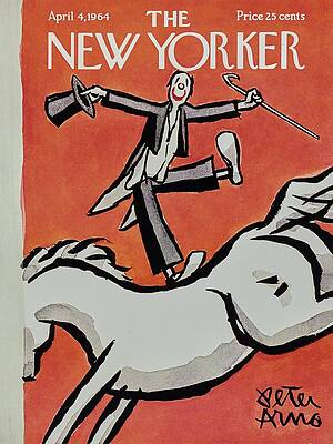 Holding Painting - New Yorker April 4th 1964 by Peter Arno