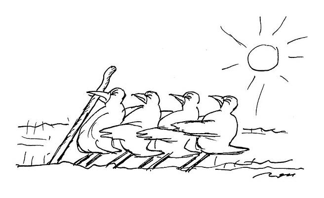 Ground Drawing - New Yorker April 4th, 1994 by Al Ross