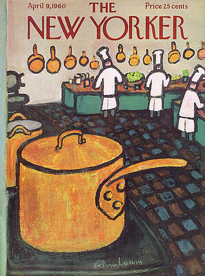 Retro Kitchen Scene with Chefs Wall Art