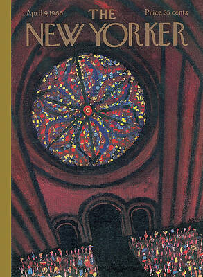 Church Wall Art featuring the painting New Yorker April 9th, 1966 by Robert Kraus