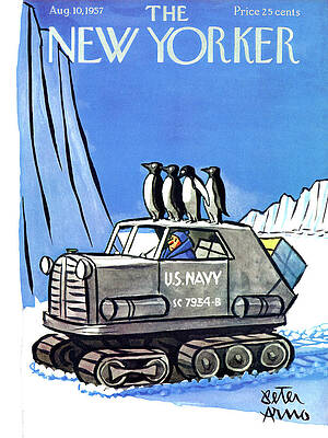 Tracks Wall Art featuring the painting New Yorker August 10th, 1957 by Peter Arno