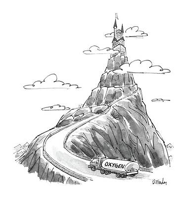 Wind Drawing - New Yorker August 10th, 1987 by Dana Fradon