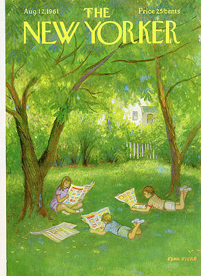 Children Reading in Sunlit Garden Wall Art