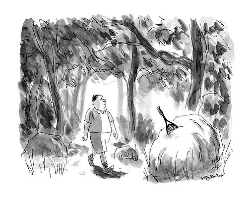 Walking Drawing - New Yorker August 12th, 1991 by James Stevenson