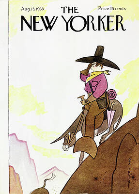 Mountain Wall Art featuring the painting New Yorker August 13 1938 by Rea Irvin