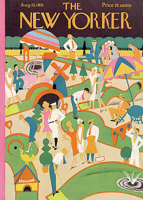 Colorful 1931 New Yorker Cover Wall Art