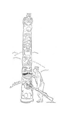 Symbol Drawing - New Yorker August 15th, 1942 by Garrett Price