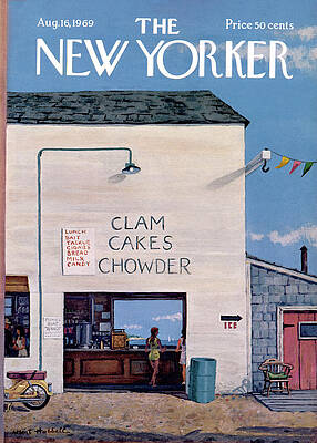 Vintage Clam Cakes Storefront Wall Art