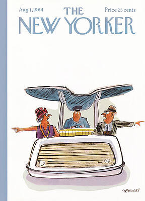 Drive Wall Art featuring the painting New Yorker August 1st, 1964 by Frank Modell