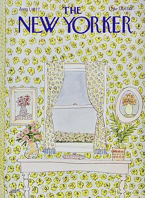 Room with Floral Wallpaper Painting