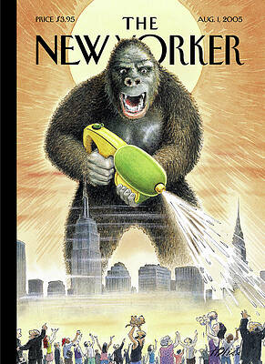 Gorilla with Water Gun Wall Art