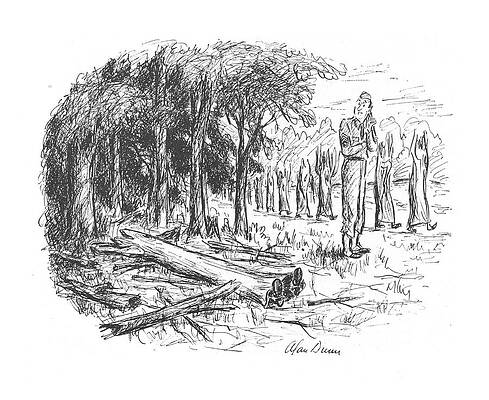 Ground Drawing - New Yorker August 21st, 1943 by Alan Dunn