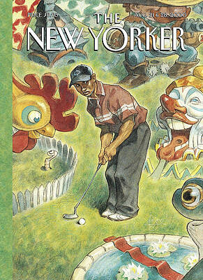 Tiger Woods Playing Mini Golf Wall Art