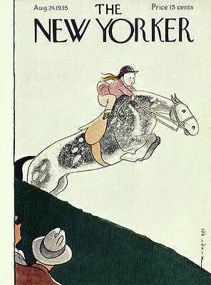 Vintage Equestrian Magazine Cover Painting