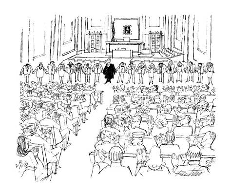 Courtroom Choir Performance Drawing