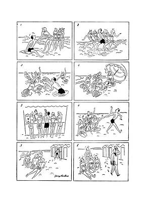 Prayer Drawing - New Yorker August 26th, 1944 by M. K. Barlow