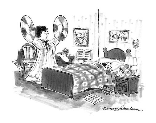 Near Wall Art featuring the drawing New Yorker August 26th, 1996 by Bernard Schoenbaum