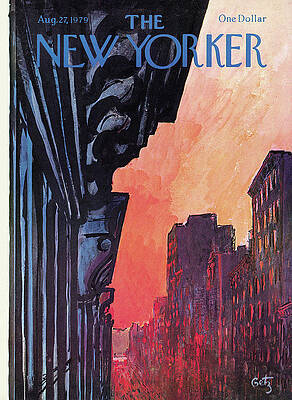 Sunset Over New York Streets Print