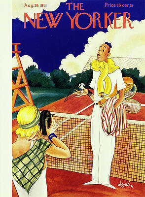 Tennis Players on the Court Painting