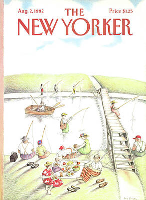 Fish Painting - New Yorker August 2nd, 1982 by Anne Burgess