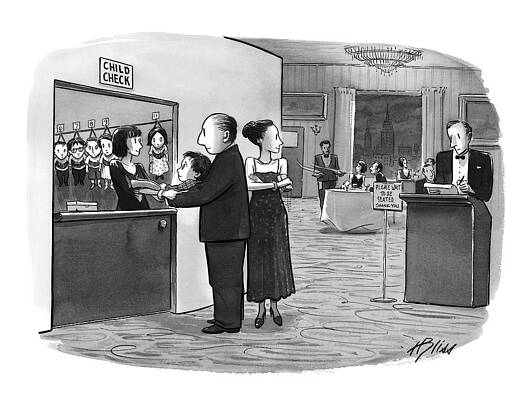 Near Wall Art featuring the drawing New Yorker August 2nd, 1999 by Harry Bliss